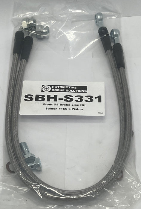 SBH-S331  Stainless Steel Braided Front Brake hose set Saleen F150 S331